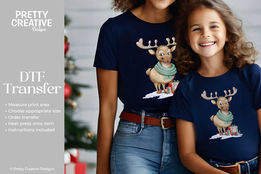 Reindeer DTF Transfer