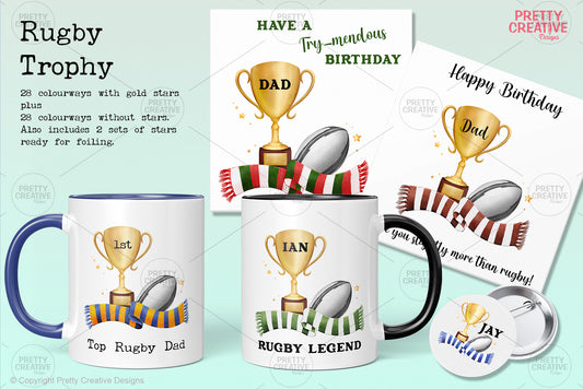 Rugby Trophy Artwork