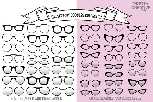 Sketchy Doodles Glasses and Sunglasses