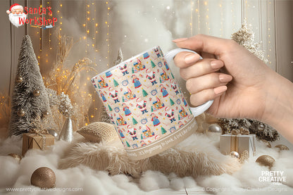 Santa's Workshop Seamless Christmas Mug Wrap Set