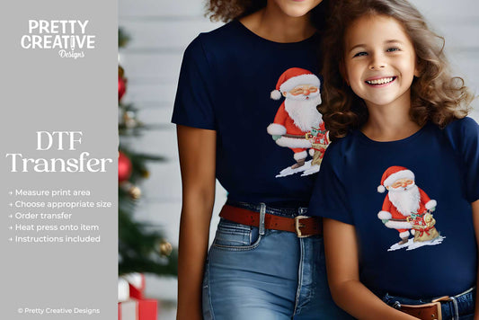 Santa with Toy Sack DTF Transfer