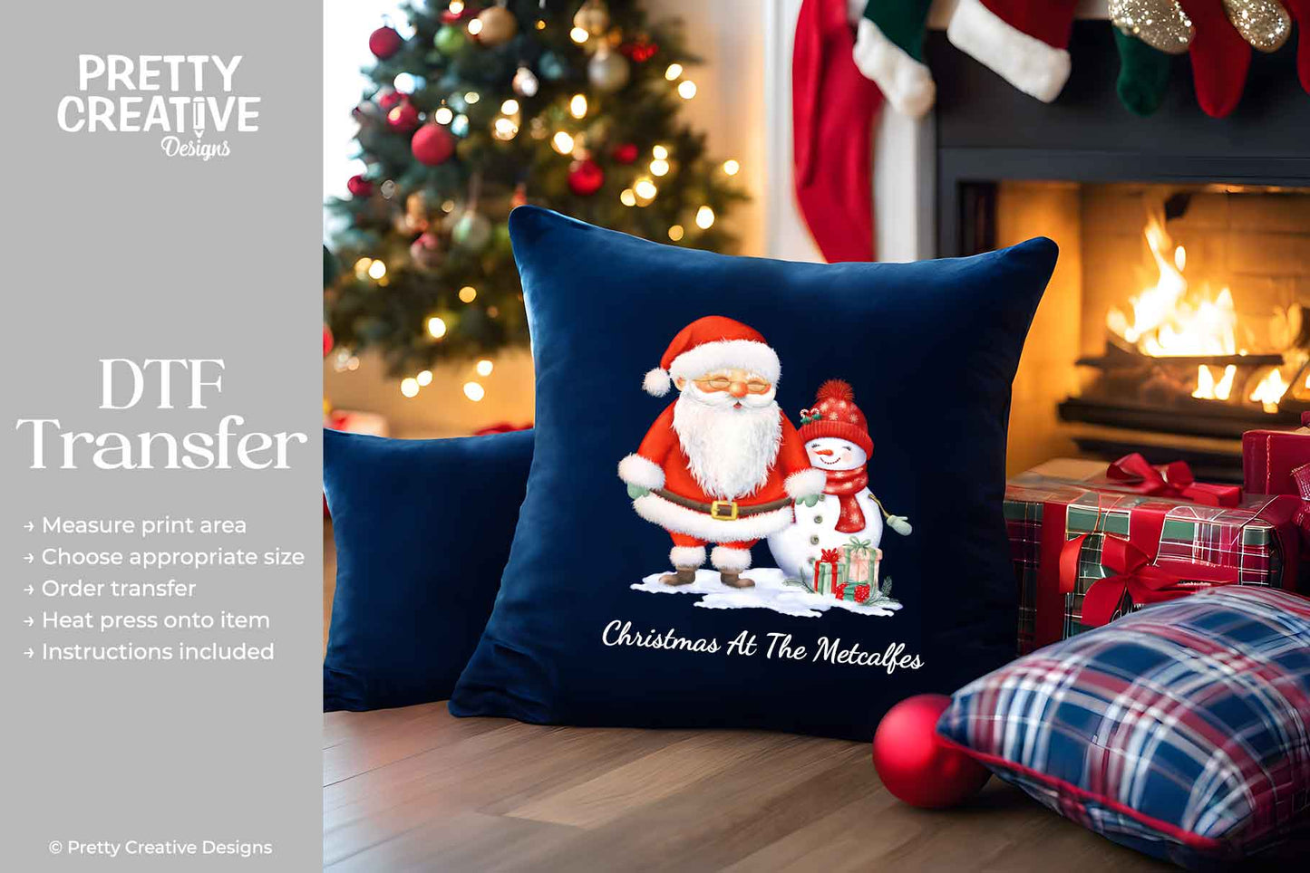 Santa and Snowlady DTF Transfer - Personalise Me!