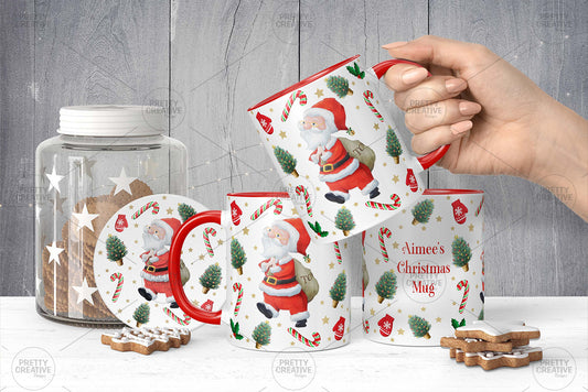 Santa Mug Wrap & Coaster Set