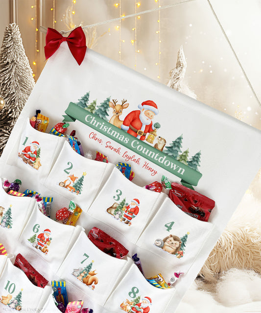 Santa's Forest Friends Advent Calendar Artwork