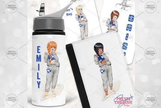 Football Facetime Scottish Girls Clipart