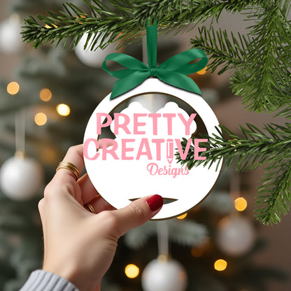 Snowman Family Ornament AFFINITY Mockup