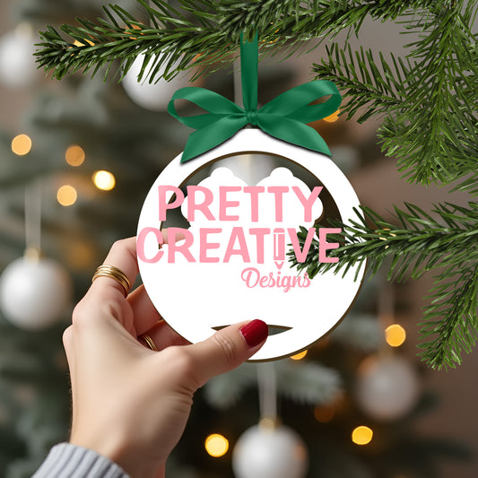 Snowman Family Ornament PHOTOSHOP Mockup