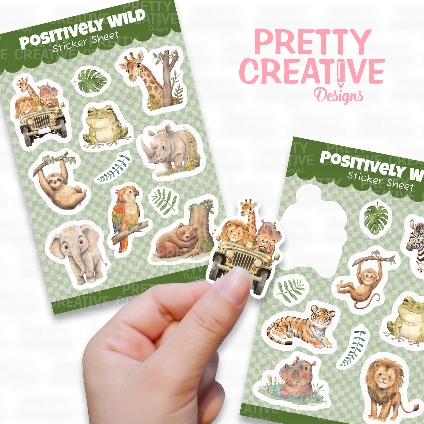 Positively Wild Editable Calendar & Sticker Set 2027 & 2028