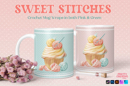 Sweet Stitches Cupcake Mug Wraps - Crochet Version