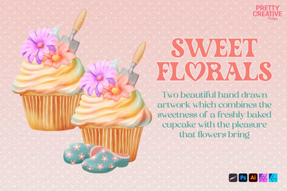 Sweet Florals Cupcake