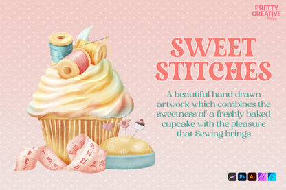 Sweet Stitches Cupcake - Sewing Version