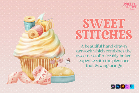 Sweet Stitches Cupcake - Sewing Version
