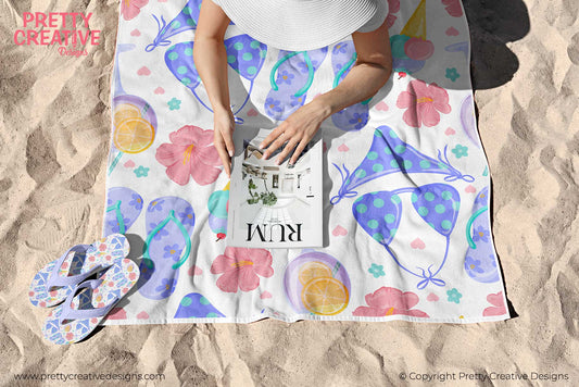 Take Me To The Beach - Seamless Patterns and Clip Art Set