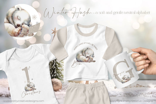 Winter Hush Polar Bear Alphabet - Limited to 30 Sales