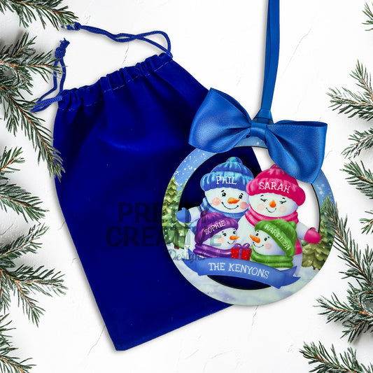 PHOTOSHOP Snowman Family Ornament Set