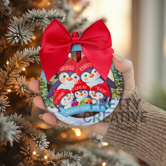 PHOTOSHOP Penguin Family Ornament Set