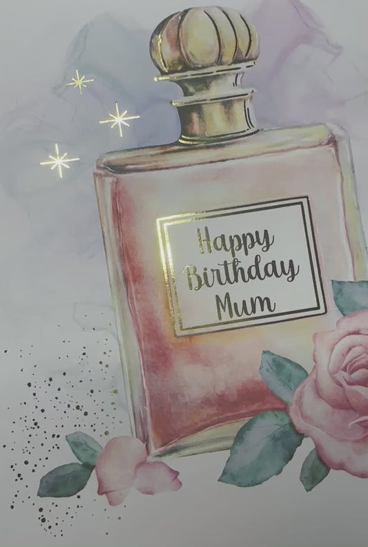 Perfume Bottle with Foil Overlay