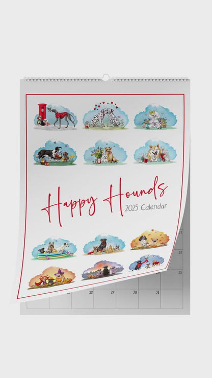Happy Hounds 2026/ 2027/2028 Calendars and Standalone Illustrations