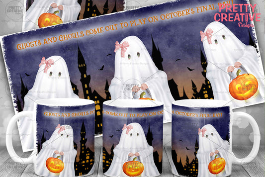 Trick or Treat Mug Wrap and Coaster Set